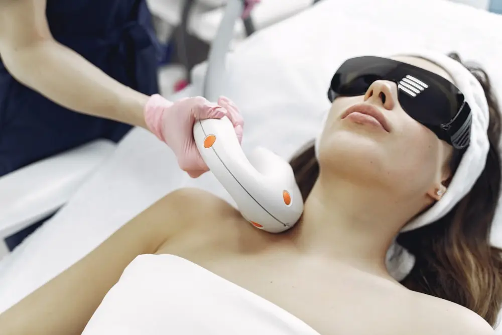 A client receiving CO2 Laser treatment in Adelaide